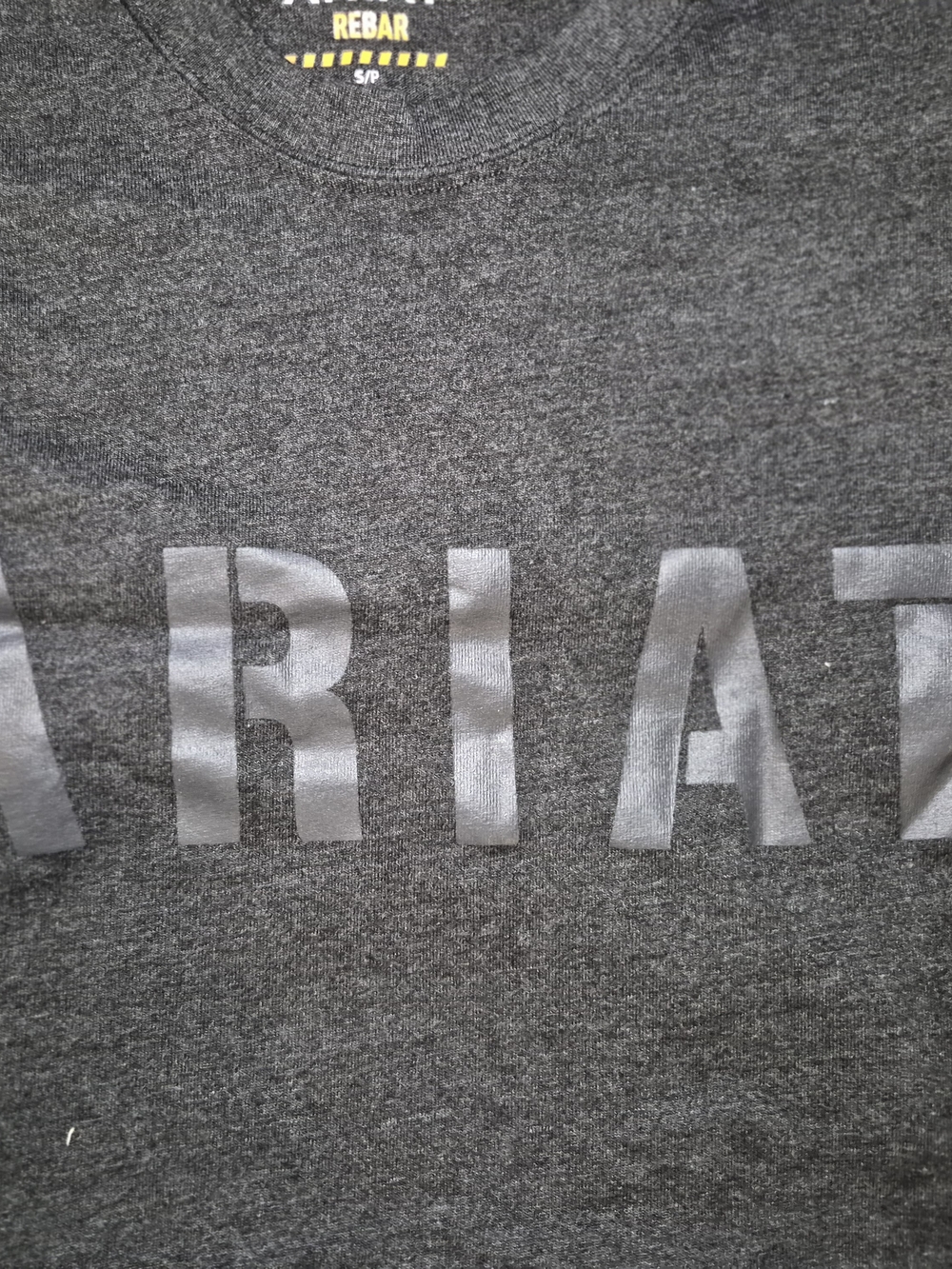 Ariat Men's Charcoal Gray Logo Short Sleeve Tee